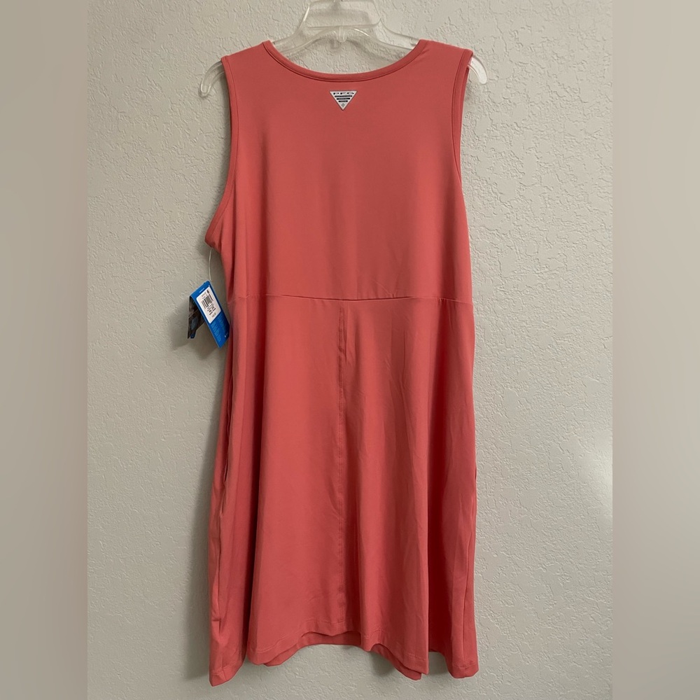 Columbia PFG Freezer Tank Dress 50 UPF Rated Faded Peach Womens XXL - Picture 7 of 8